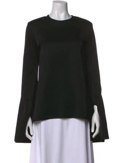Pre-owned Ellery Crew Neck Long Sleeve Top In Black