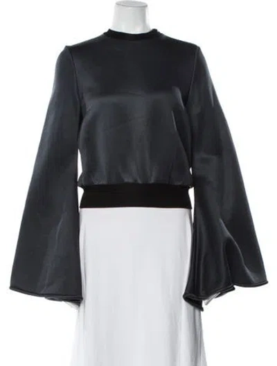 Pre-owned Ellery Crew Neck Long Sleeve Top In Blue