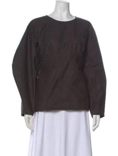 Pre-owned Ellery Crew Neck Long Sleeve Top In Gray