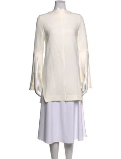 Pre-owned Ellery Crew Neck Long Sleeve Top In Neutrals