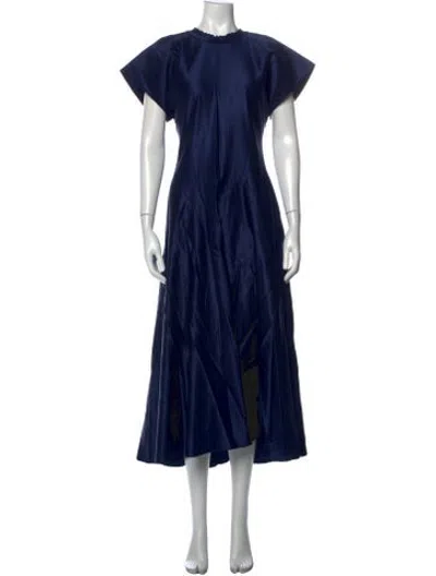 Pre-owned Ellery Crew Neck Midi Length Dress In Blue