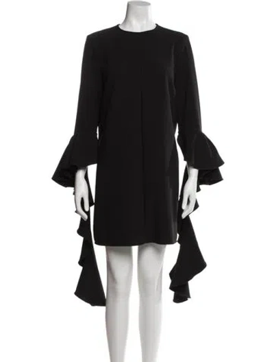 Pre-owned Ellery Crew Neck Mini Dress In Black