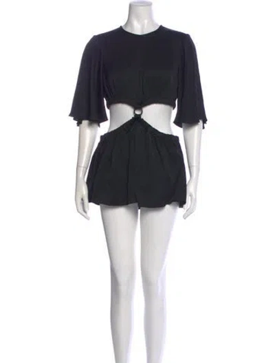 Pre-owned Ellery Crew Neck Mini Dress In Black