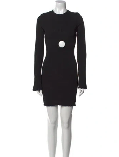 Pre-owned Ellery Crew Neck Mini Dress In Black