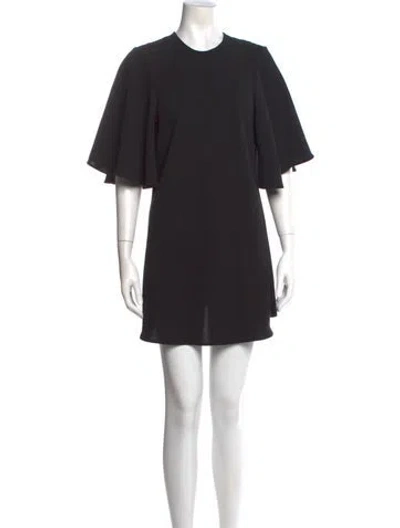 Pre-owned Ellery Crew Neck Mini Dress In Black