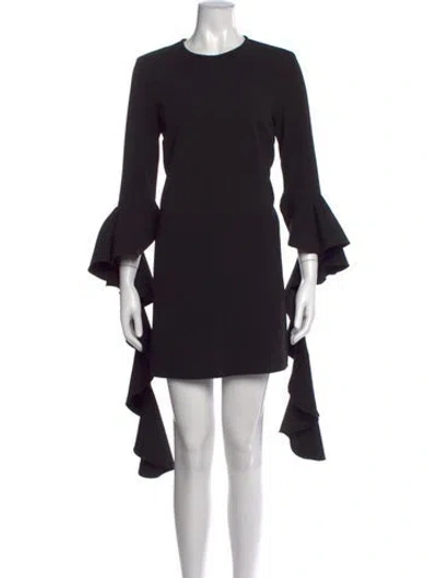 Pre-owned Ellery Crew Neck Mini Dress In Black