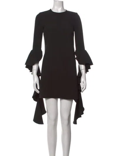 Pre-owned Ellery Crew Neck Mini Dress In Black