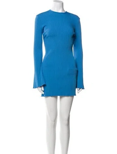 Pre-owned Ellery Crew Neck Mini Dress In Blue