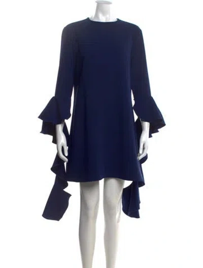 Pre-owned Ellery Crew Neck Mini Dress In Blue