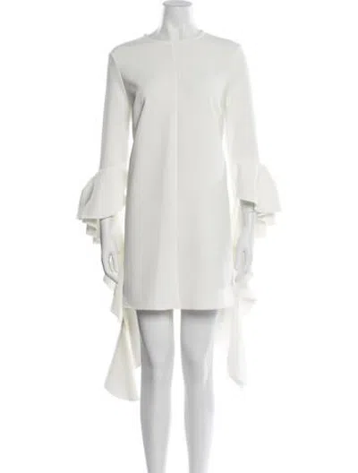 Pre-owned Ellery Crew Neck Mini Dress In Neutrals