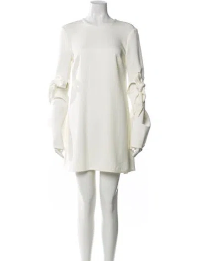 Pre-owned Ellery Crew Neck Mini Dress In White
