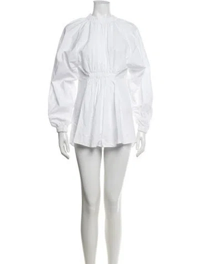 Pre-owned Ellery Crew Neck Mini Dress In White