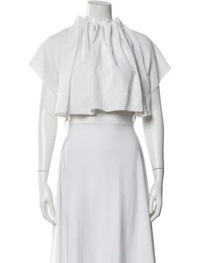 Pre-owned Ellery Crew Neck Short Sleeve Blouse In Neutral