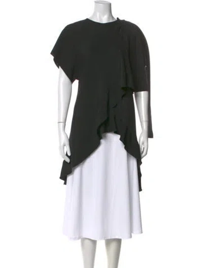 Pre-owned Ellery Crew Neck Short Sleeve Top In Black
