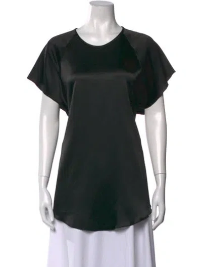 Pre-owned Ellery Crew Neck Short Sleeve Top In Black