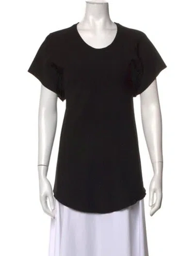 Pre-owned Ellery Crew Neck Short Sleeve Top In Black