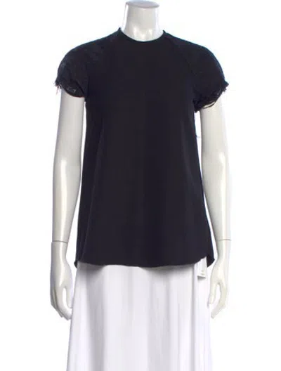 Pre-owned Ellery Crew Neck Short Sleeve Top In Blue