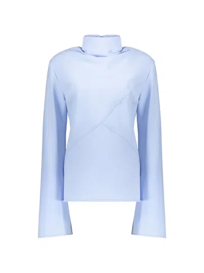 Ellery Cross-seam Long-sleeve Top In Blue