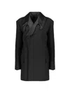 Ellery Double-breasted Coat In Black