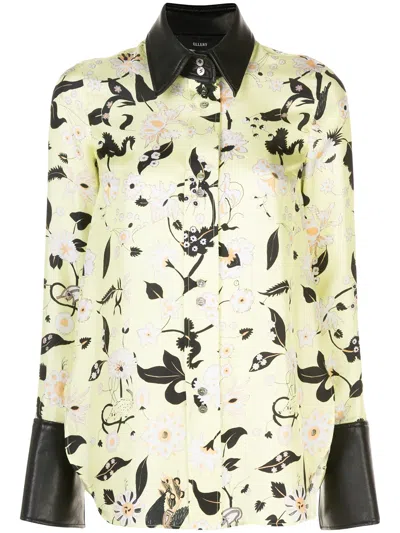 Ellery Floral Print Blouse In 黄色