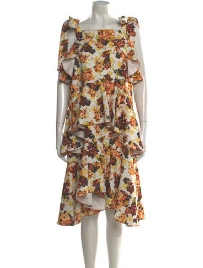 Pre-owned Ellery Floral Print Midi Length Dress W/ Tags In Multi