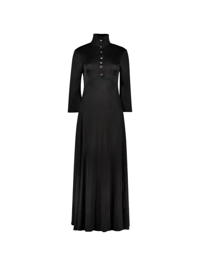 Ellery High-neck Button-front Dress In Black