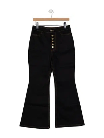 Pre-owned Ellery High-rise Flared Jeans In Black