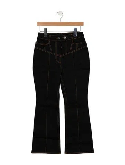 Pre-owned Ellery High-rise Wide Leg Jeans In Black