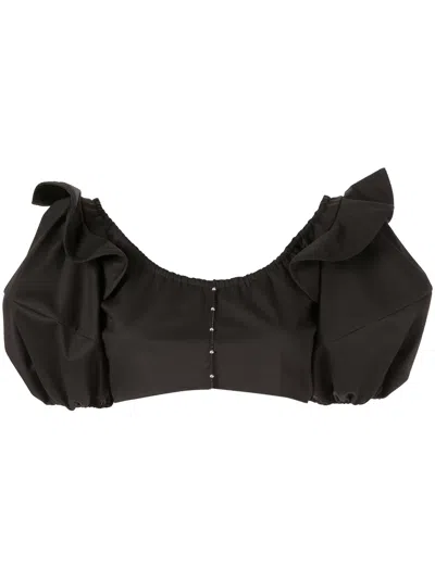 Ellery Hilaria Puff-sleeve Top In Black