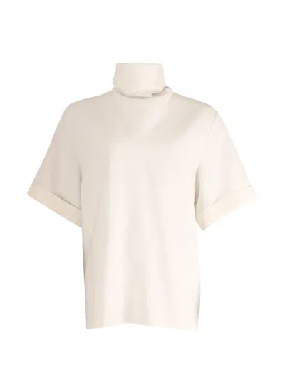 Pre-owned Ellery Hopper Cowl Top In White