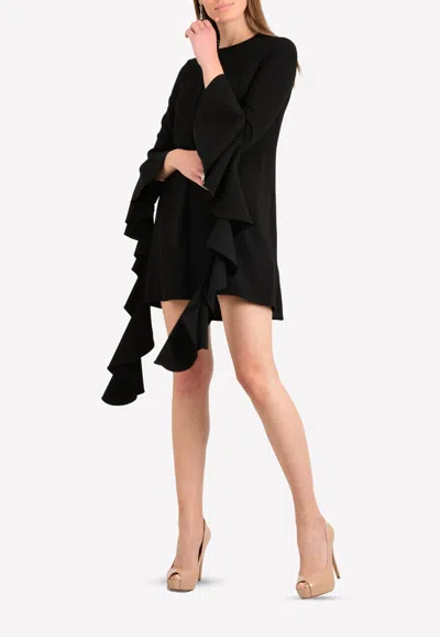 Ellery Kilkenny Extended Bell Sleeve Shift Dress In Black
