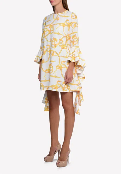 Ellery Kilkenny Frill Sleeve Beaches Of Venus Dress In Yellow