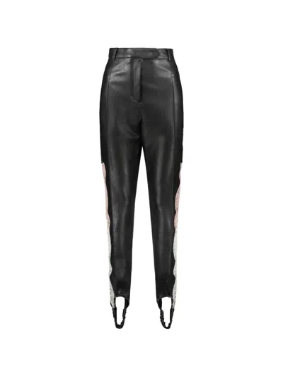 Ellery Lace-insert Stirrup Trousers In Black