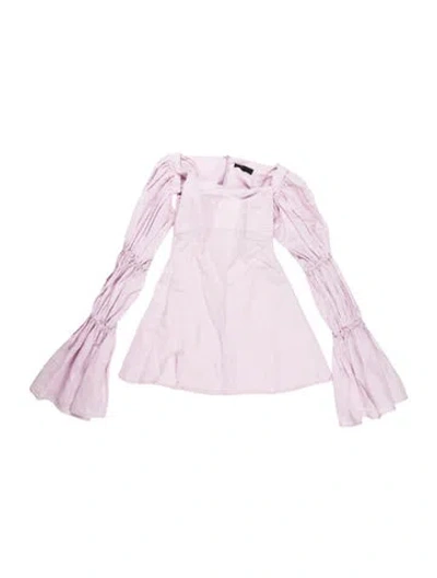 Pre-owned Ellery Linen Mini Dress In Pink