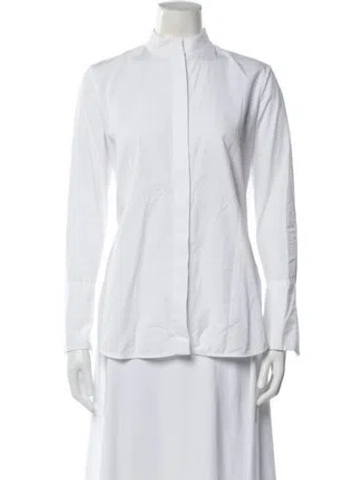 Pre-owned Ellery Long Sleeve Blouse In White