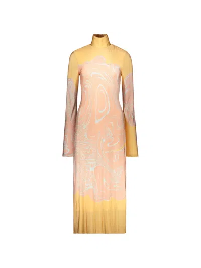 Ellery Long-sleeves Midi Dress In Multi