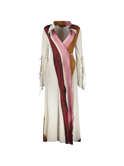 Ellery Long-sleeves Midi Dress In Multi