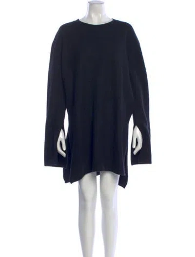 Pre-owned Ellery Merino Wool Mini Dress In Black