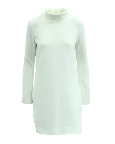 Ellery Mock Collar Top In White Polyester In Green