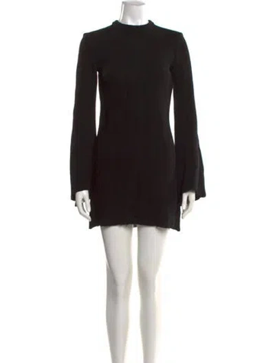 Pre-owned Ellery Mock Neck Mini Dress In Black