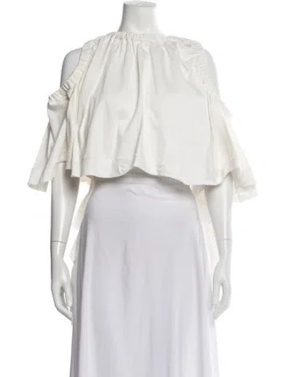 Pre-owned Ellery Off-the-shoulder Sleeveless Top W/ Tags In Neutrals