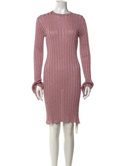 Pre-owned Ellery Printed Knee-length Dress In Metallic/pink