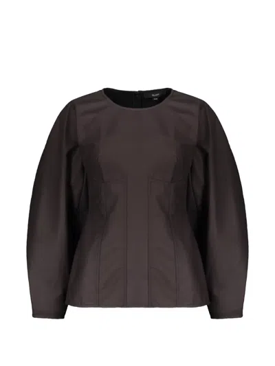 Ellery Puff-sleeves Blouse In Brown