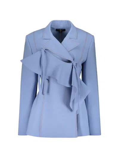 Ellery Regular-fit Double-breasted Blazer In Blue