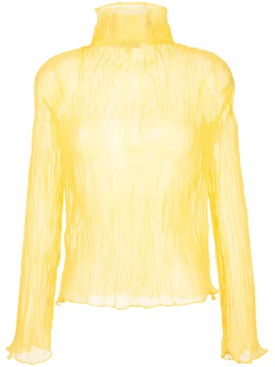 Ellery Ruched Design Blouse In Gelb