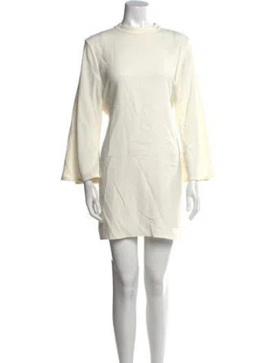 Pre-owned Ellery Scoop Neck Three-quarter Sleeve Tunic In Neutral