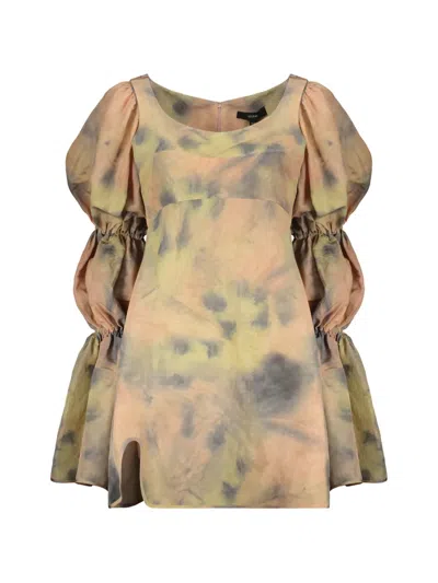 Ellery Scoop-neck Mini Dress In Multi