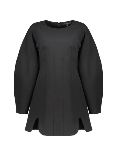 Ellery Seam-detail Voluminous-sleeve Mini Dress In Black