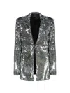 Ellery Sequinned Blazer In Silver
