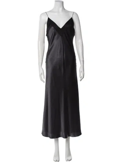 Pre-owned Ellery Silk Long Dress In Black